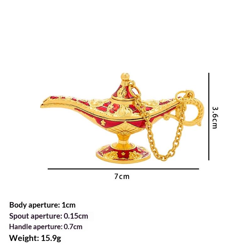 Vintage Wishing Aladdin God Lamp Palace Style Mini Statue Wedding Festivals Party Home Living Room Tabletop Decoration Crafts