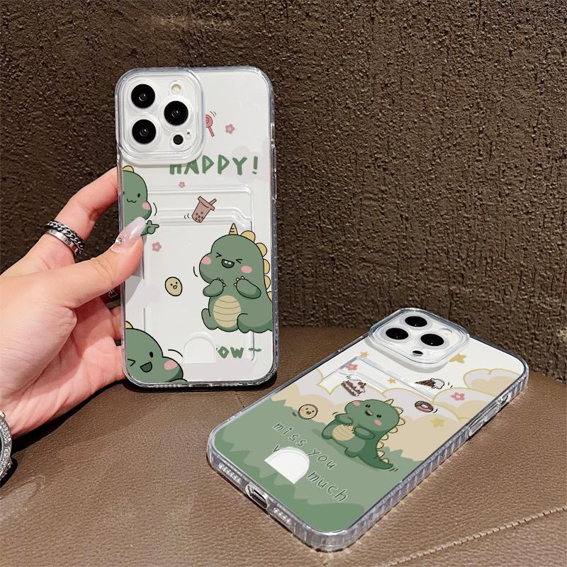 Card Slot Holder Silicone Wallet Pocket Case For Samsung S25 S24 S23 Ultra Xiaomi Redmi Note 13 12 11 10 Infinix Note 30 Pro Cover Clear Phone Bumper