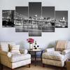 5 Panel/pieces HD Print The Modern City Gray Wall Posters Print On Canvas Art Painting For Home Living Room Decoration