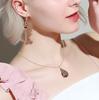 Damen-Ohrring-Halskette, zweiteiliges Set, Ohrring-Schmuck, Halskette, Sommer-Schmuck