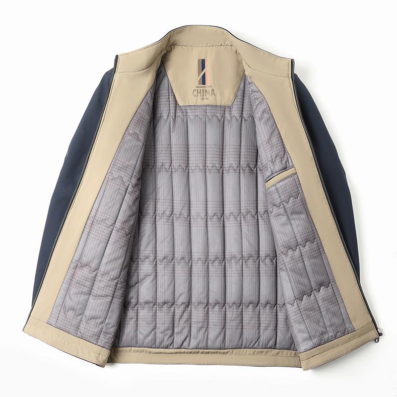 Men's Plus Velvet Thick Cotton Jacket for Autumn/Winter – Middle-aged & Elderly