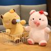 Pulling Line Animal Plush Toy Nose Movable Doll Unzip Doll Cute Puppy Pig Kapibala Doll