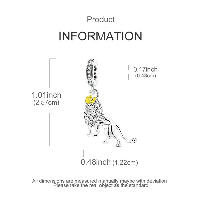 Powerful Crown Lion Pendants Plata R Original Beads Fit Originalcharms Bracelet Beads Jewelry Gifts For Women