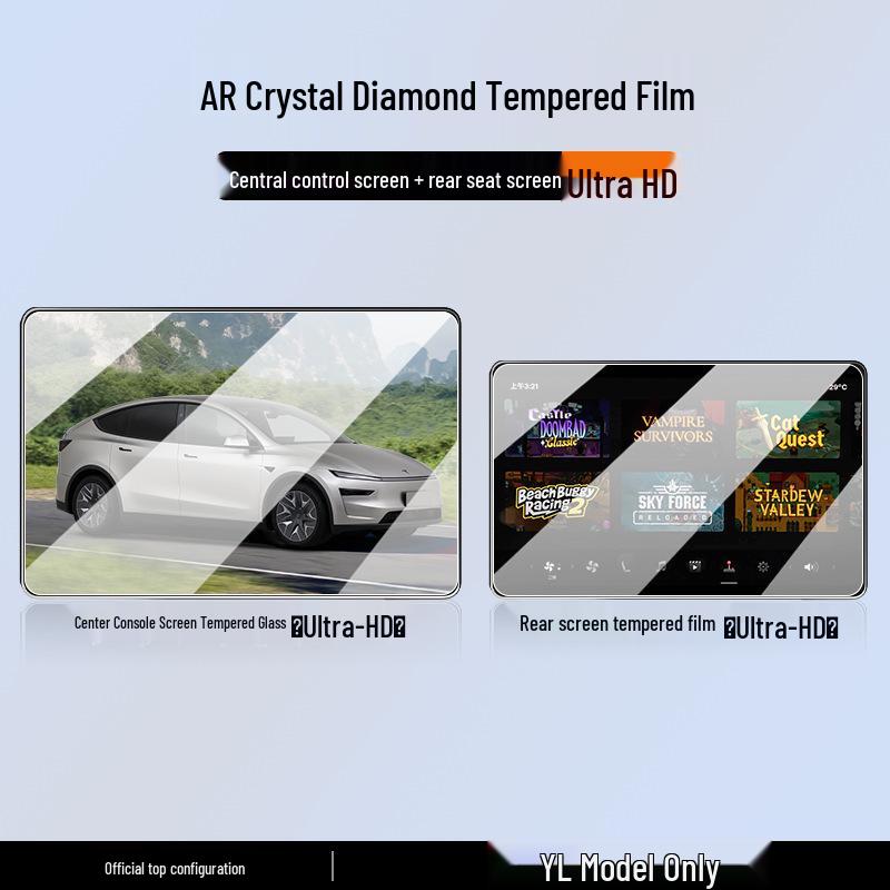 Tesla Model Y Navigation Screen Tempered Film and Center Console Sticker Accessories