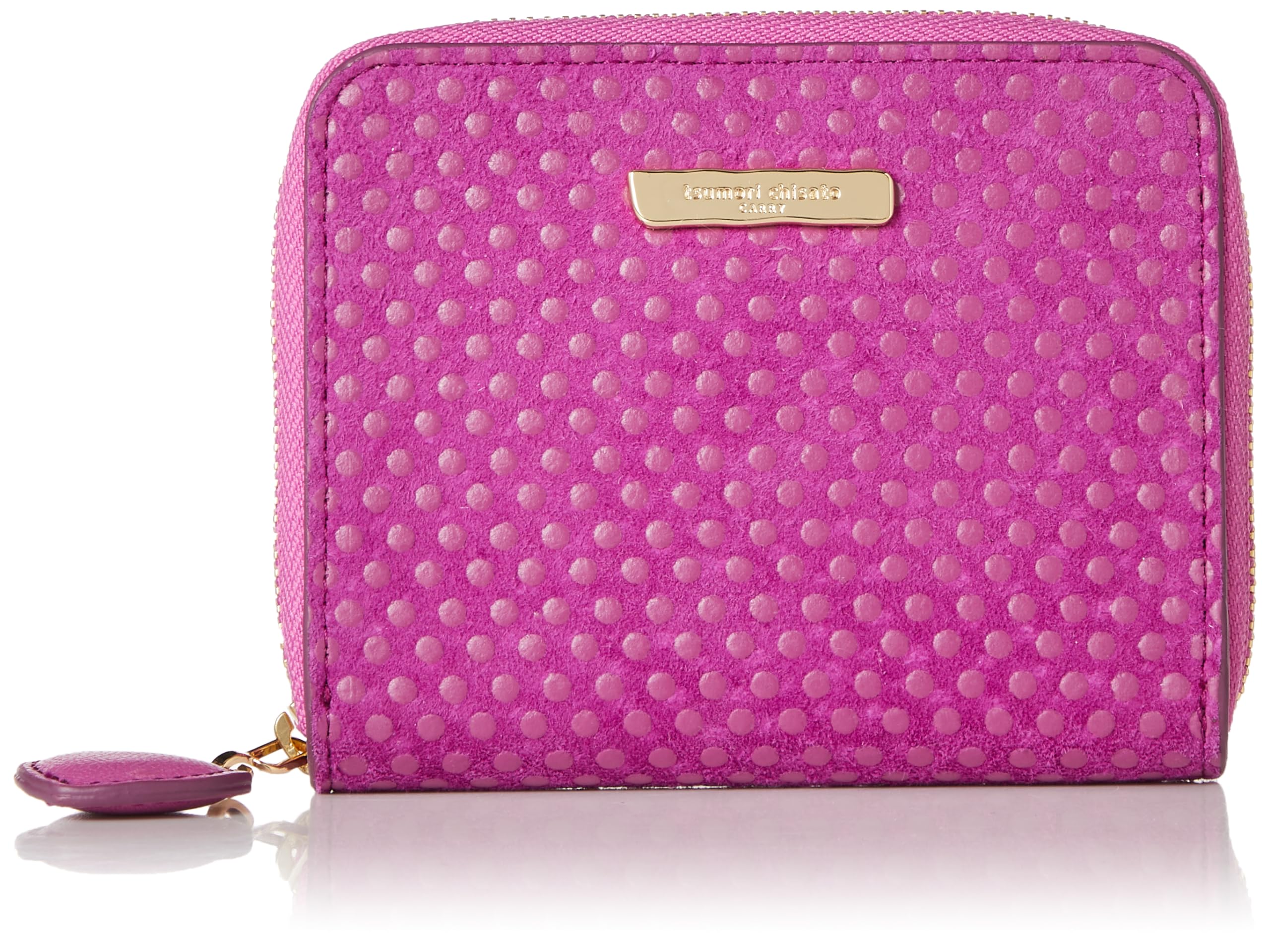 Компактный кошелек Tsumori Chisato с принтом в горошек, фиолетовый, мини-кошелек, монетница