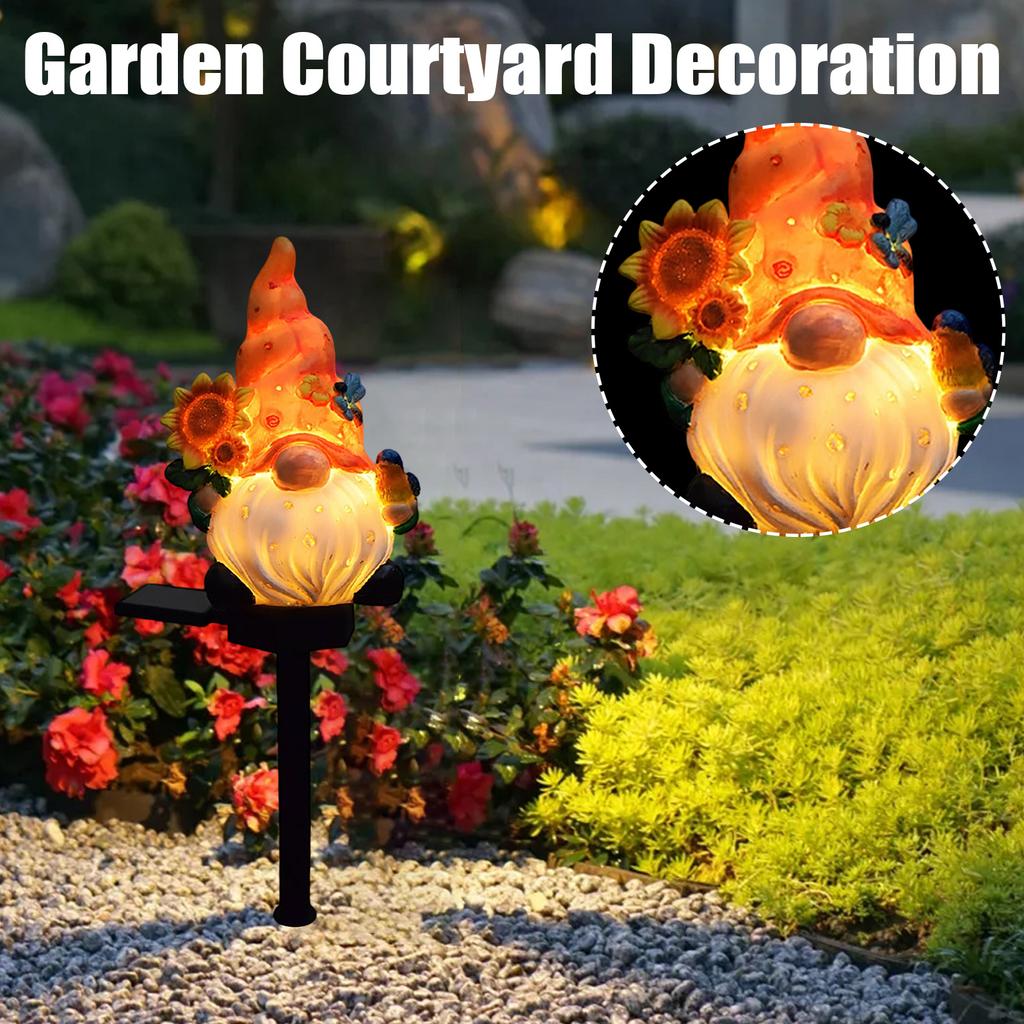 Garden Courtyard Decoration, Solar Lights, Outdoor Resin Floor Mounted Lights, Handicrafts