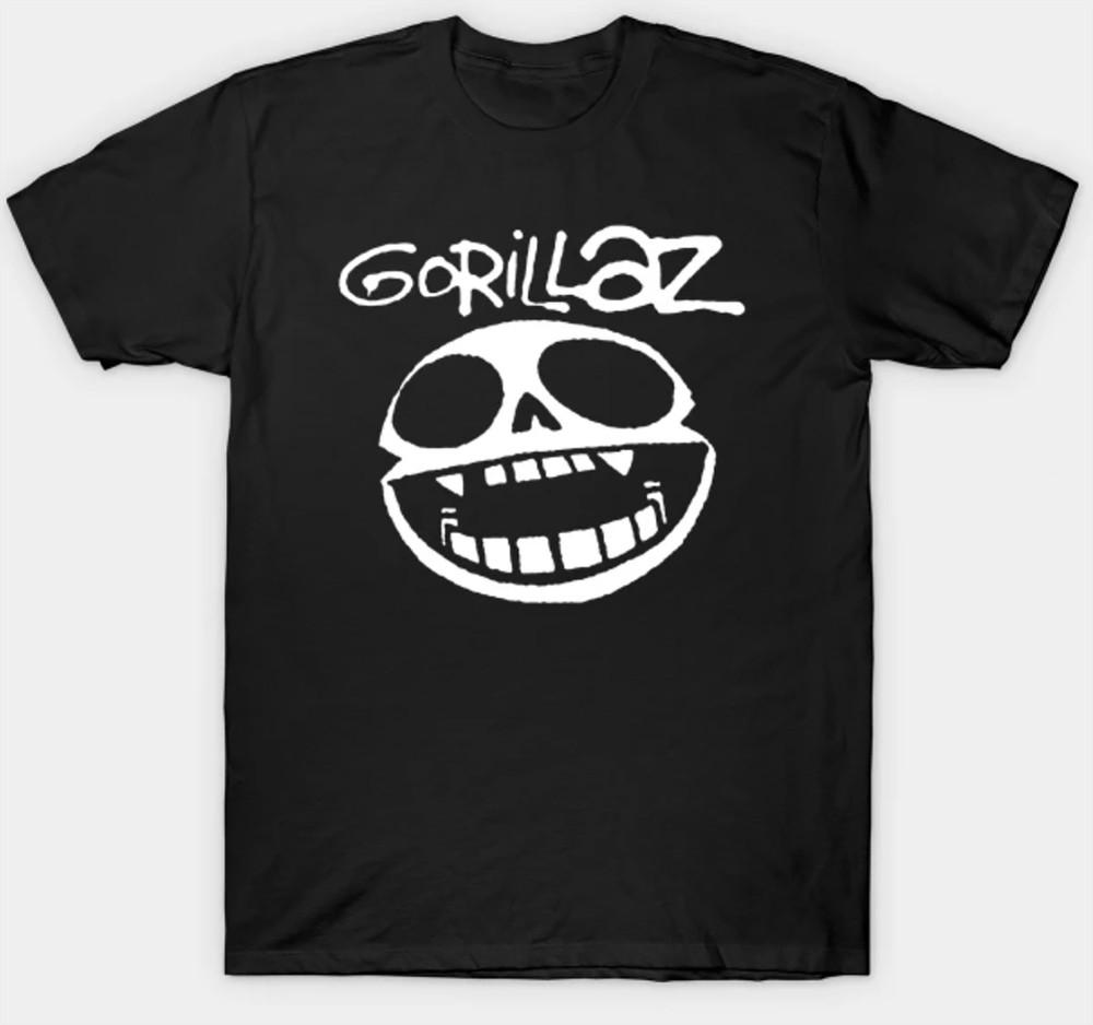 Мужская унисекс футболка Gorillaz с коротким рукавом S-3XL Черная Фан-артL Унисекс футболка XXXXL