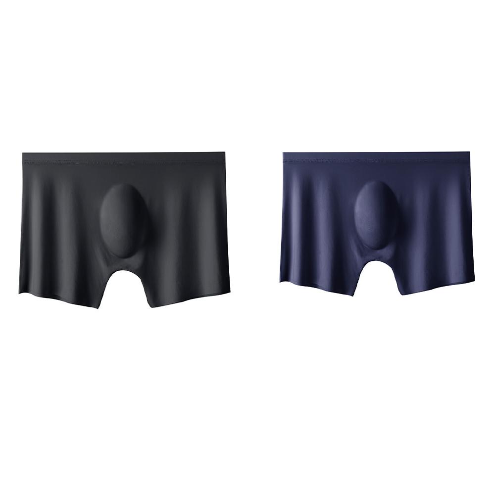 2 stk Herre Truser Herre Ice Silk Boxers Sømløse Sexy Undertøy Mann Ultratynn Pustende Boxershorts Herre Underbukser Boxershorts