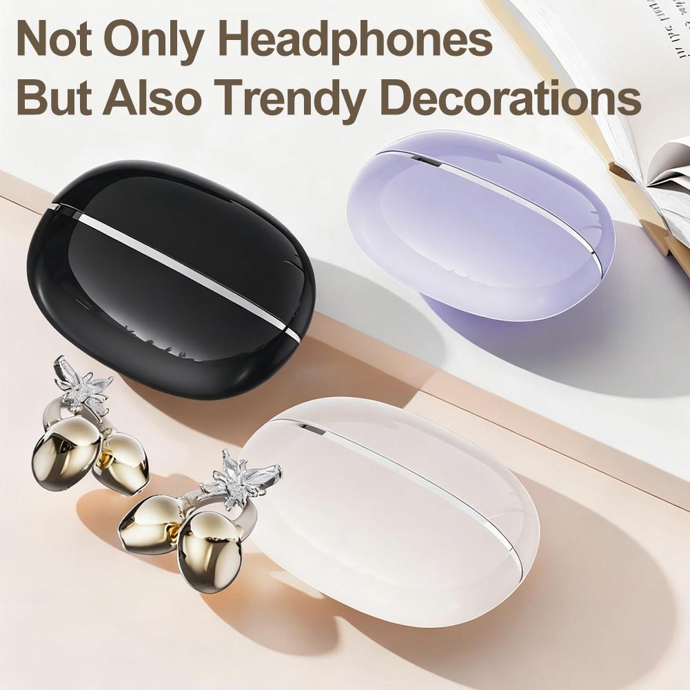 Sports Bluetooth 5.4 Headphones Wireless Ear-clip Earbuds Intelligent Noise Cancellation Earphones Butterfly Diamond Buckle Decor