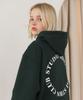[Fleece Lined Selection] 1991 Circle Typo Symbol Oversized Hoodie Green