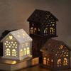 Love Cabin Candlestick Silicone Mold Hollow Love House Night Light Lampshade Plaster Mold Cement Candle Holder Lamp Mould