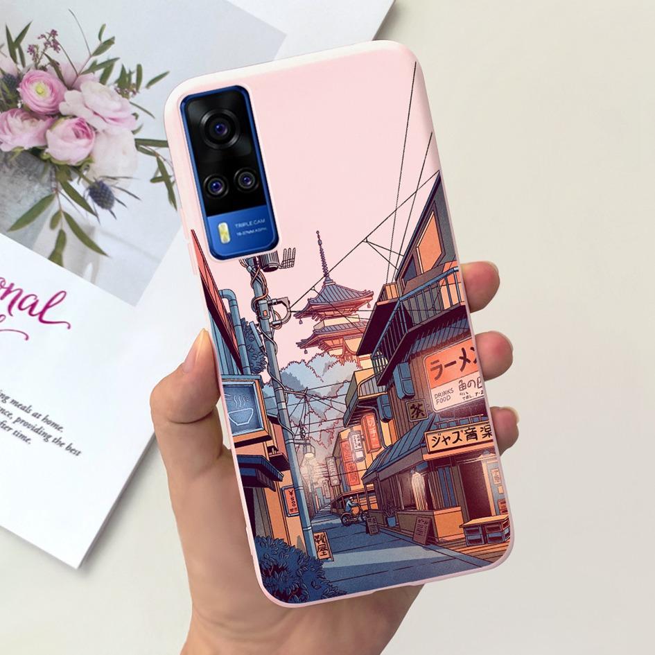 For Vivo Y31 2021 Case Cute Duck Cat Cartoon Coque Matte Soft Silicone Back Cover For Vivo Y51 Y51A Y53s Y 31 V2036 V2030 Fundas