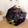 Purple Butterfly With Diamonds And Pearls Portable Automatic Umbrella With Elegant Collapsible Folding Umbrella With 8 Ribs Sturdy Construction For