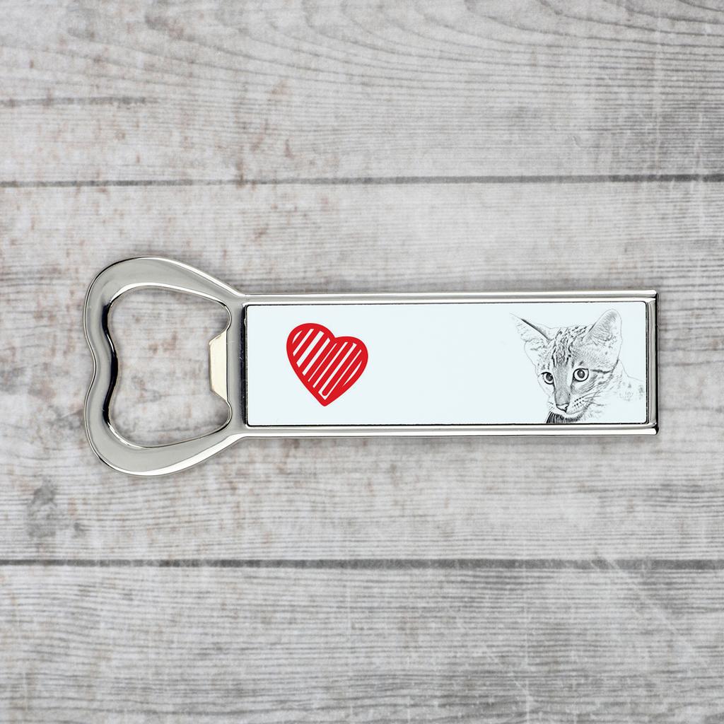 Savannah – Bottle opener with a cat, personalized fridge opener | Art-Dog