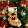 Christmas Stockings Plush Cat Dog Design Santa Claus Xmas Stockings Large Opening Candy Gift Holder Hanging Decor for Tree And Fireplace