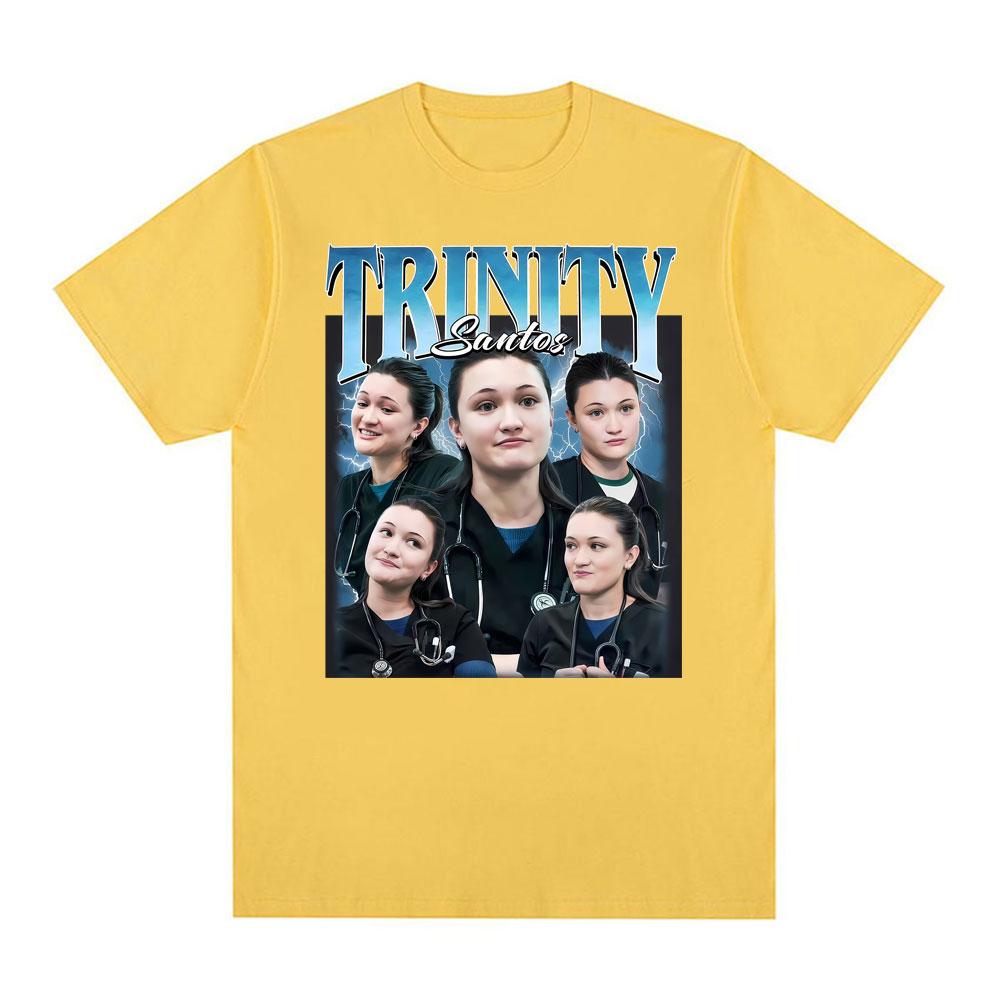 Trinity Santos Unisex Vintage 90s Medical Drama Fan Graphic T Shirts Unisex Women Fashion 100 Cotton Tee Shirt ONeck Tops Tshirt