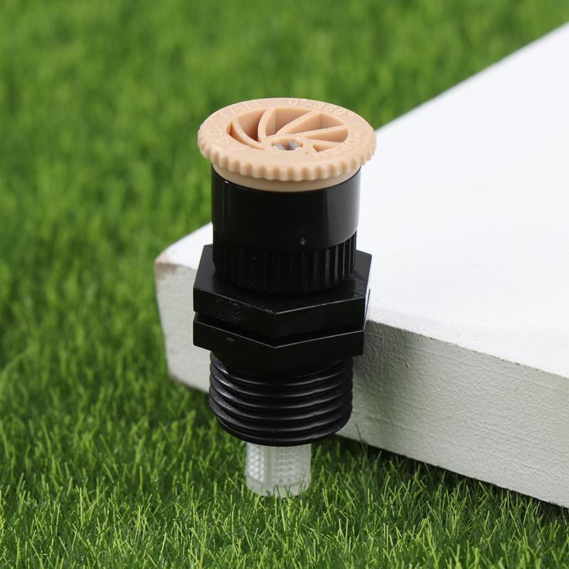 1Pc Water Sprinkler With 1/2 Inch Thread Plastic Support 0-360 Degrees Adjustable Farm Garden Lawn Watering Irrigation Nozzle