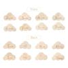 8Pcsset Wooden Baby Milestone Cards Cute Cloud Shape Milestone Memorial Monthly Newborn Po Accessories Baby Commemorativenir
