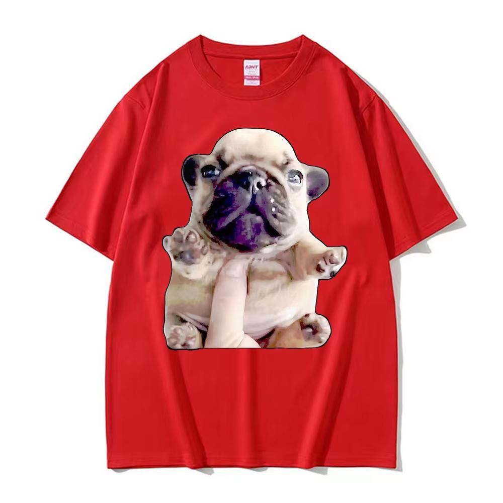 French Bulldog Funny Pibble Meme T-shirt Unisex Summer Tops Kawaii Cute T Shirt Men Women High Quality Cotton T-shirt Streetwear