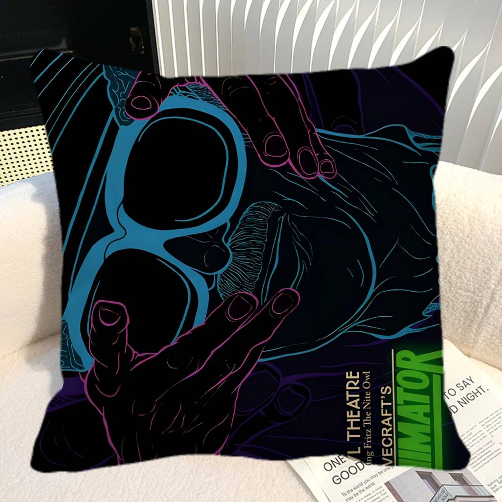 Horror Funny Movie R ReAnimator Retro Pillow Case Square Pillow Bedroom Sofa Leisure Comfort Cushion Car Home Decoration