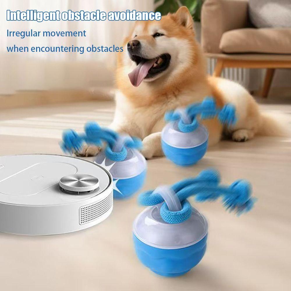 3 Modes Interactive Dog With Rope USB Rechargeable Pet Motion Active Rolling Ball Automatic Moving Dog Medium Small Dogs Puppy