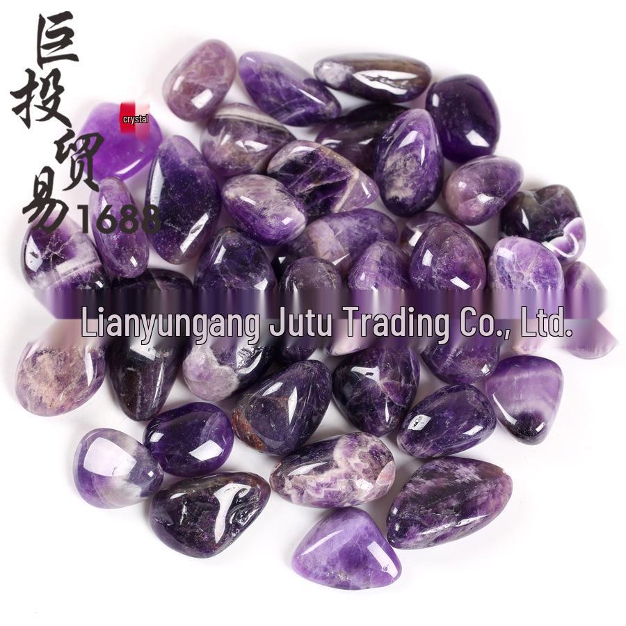 Tiefviolette Amethyst-Trommelsteine für Räucherwerk, Aquarien, Bonsais und Gartengestaltung