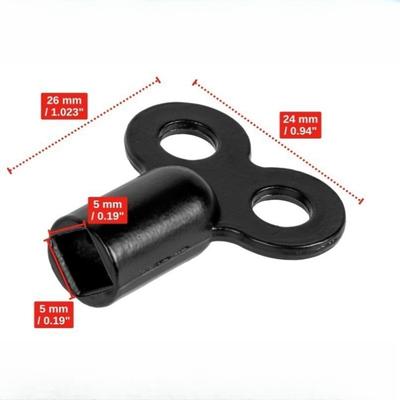 Radiator Valve Key Faucet Key Radiator Water Tap Plumbing Bleeder Key Air Vent Central Heating Tool Heater Wrench Black Wrench