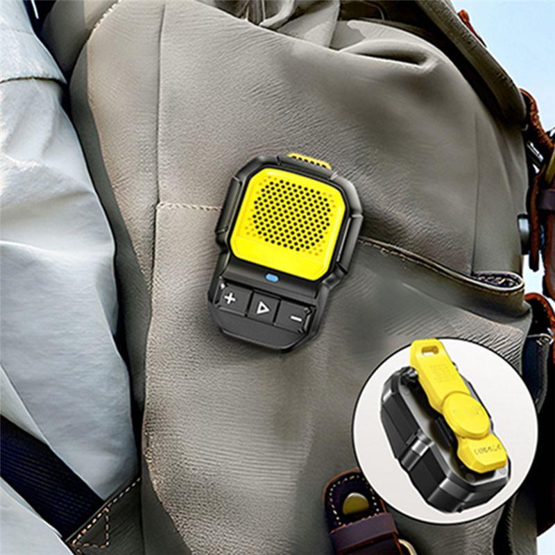 ABUO-Outdoor Sports Wireless Bluetooth Small Speaker Back Clip Portable Wear Small Speaker Waterproof Mini Speaker
