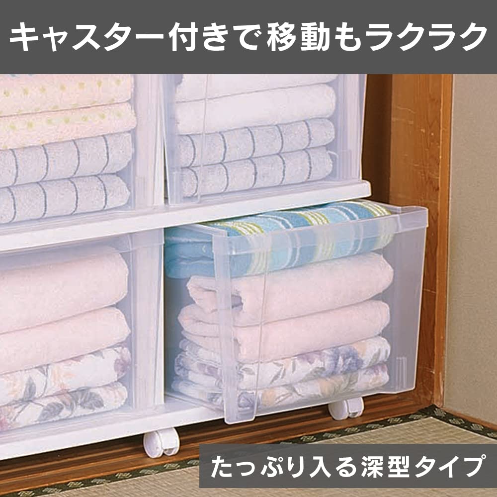 Dulap Iris Ohyama cu 2 niveluri, adâncime, lățime 74 x adâncime 70 x înălțime 64,5 cm, alb/transparent OCD-744