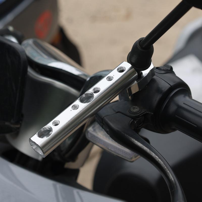 Suporte Extensor Multifuncional de Alumínio para Espelho Retrovisor de Motocicleta, Scooter, ATV, Suporte para Holofote, Suporte para Celular