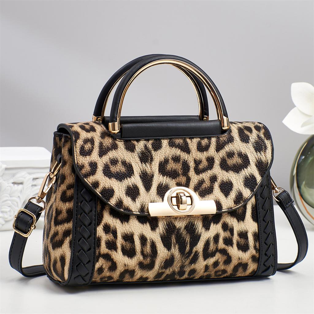 New Leopard Print Women's Crossbody Bag Fashion All-Match High-End Texture Small Square Bag