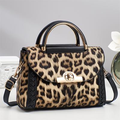 Nová dámská crossbody taška s leopardím vzorem Módní univerzální vysoce kvalitní textura Malá čtvercová taška