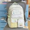 Schoolbag New Japanese Ins Wind Cute Dopamine Contrasting Color College Wind Middle School Student Schoolbag Women's Multi-compartment Backpack