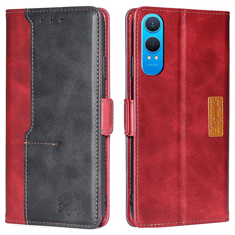 

For OnePlus Nord CE4 Lite 5G/Oppo K12x 5G (China) Case Contrast Color Wallet Leather Phone Cover A