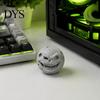 Creepy Moon Sphere Ornament 3D Printed Face Figurine, Spooky Lunar Statue Desk Decor, Horror Dark Fantasy Room Accessory Expression Collectible