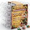 20/1 Stück Öffnungsfähiger Klarer Kunststoff Füllbarer Ball Transparente Hängende Kugeln Ornamente Weihnachtsbaum Hochzeitsfeier Hausdeko Zubehör