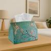1pc Oriental Chinoiserie Vintage Tissue Box & Napkin Dispenser - Elegant Bird Blossom Branch Decor, Durable Polyester Suitable for Living Room, Asian-