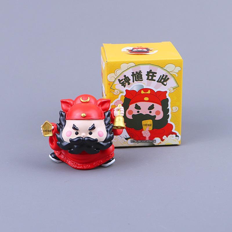 Zhong Kui Chinese Trend Style Desktop Ornament: Emotionally Stabilizing Home or Car Gift As shown