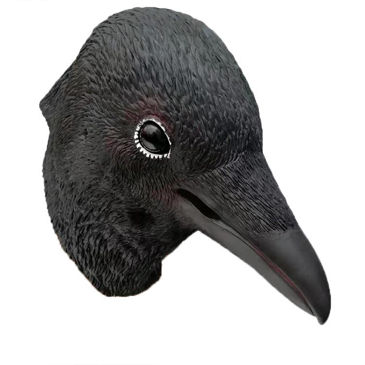 New Halloween Crow Mask Latex Animal Beak Headgear cos Funny party costume props