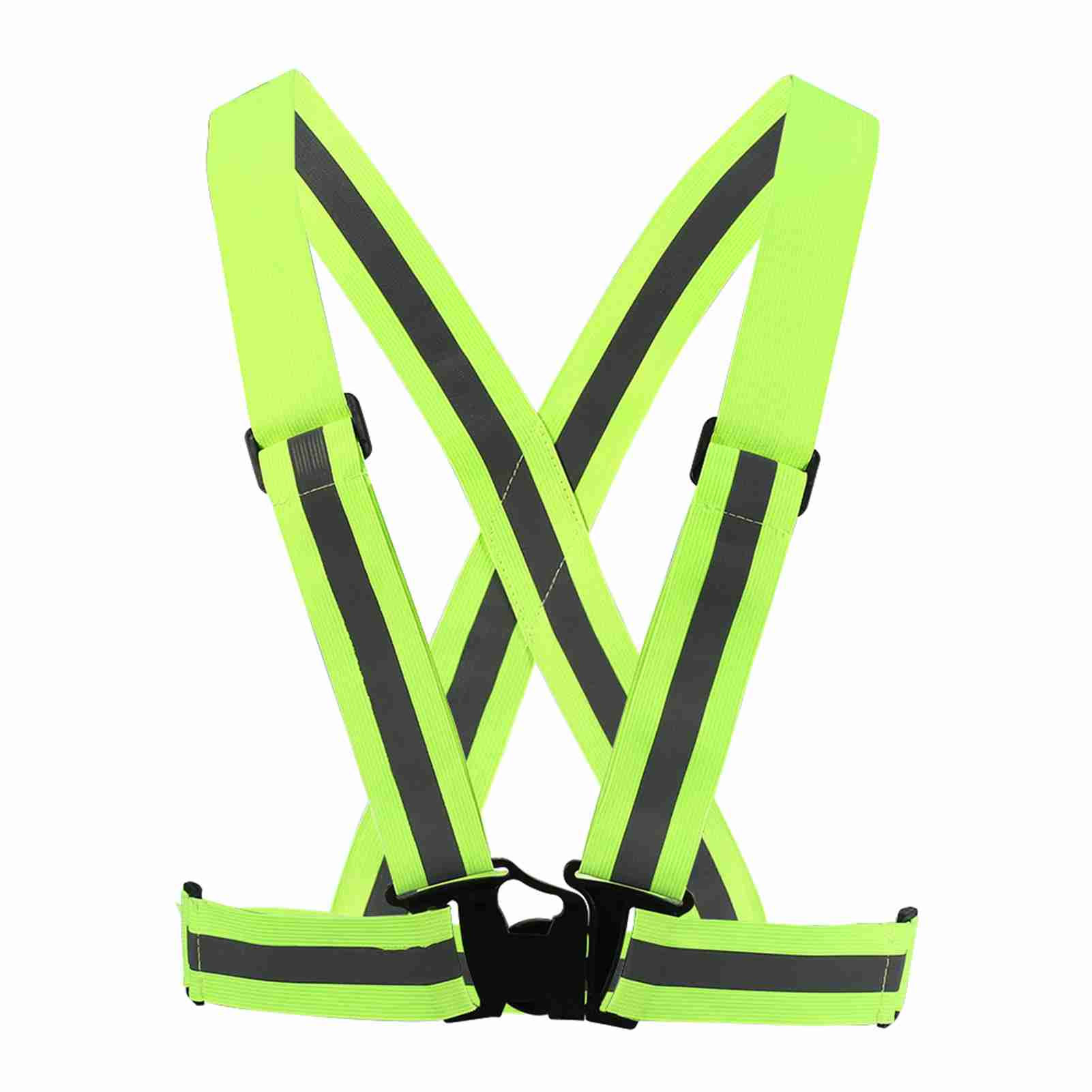 Reflective Vest   Elastic   Vest Strap for Running Cycling Jogging Green