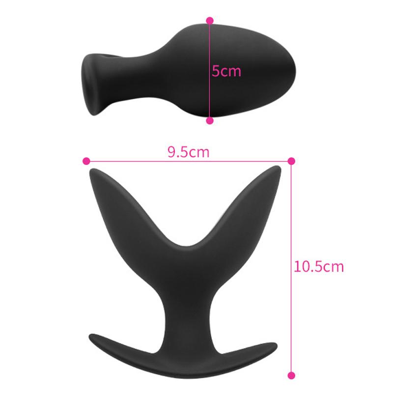 Silicone Anal Dilator Hollow Petal Tunnel Butt Plug Anus Beads Expander Vaginal Speculum Expansion Sex Toys for Women Men
