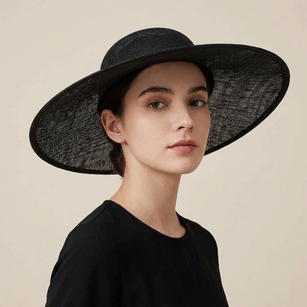 Jednokolorowa Siatkowa Kapelusz Szerokie Rondo Maskaradowy Cylinder Moda Vintage Fasynator Kapelusz Dziewczynka