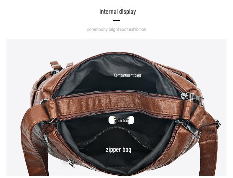 Elegante Retro Leder Crossbody Wickeltasche - Leicht, Stilvolles Europäisches & Amerikanisches Design