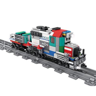 8 In 1 City Rail Train Steam Train Passenger Train DIY Scene Accessories Building Blocks Bricks Toys Gifts