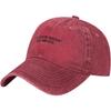 Mean Move Quote Washed Denim Baseball Cap Adjustable Low Profile Casual Golf Dad Hat