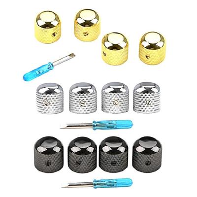 4Pcs Guitar Potentiometer Control Knobs Electric Guitar Volume Tone Knobs for Electric Guitar Bass Sound Tuning Control