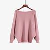 Hot 2022 Women's New Sweater Knitwear, Off-Neck Bat-Sleeve Sweater, Loose Korean Style Plus Size