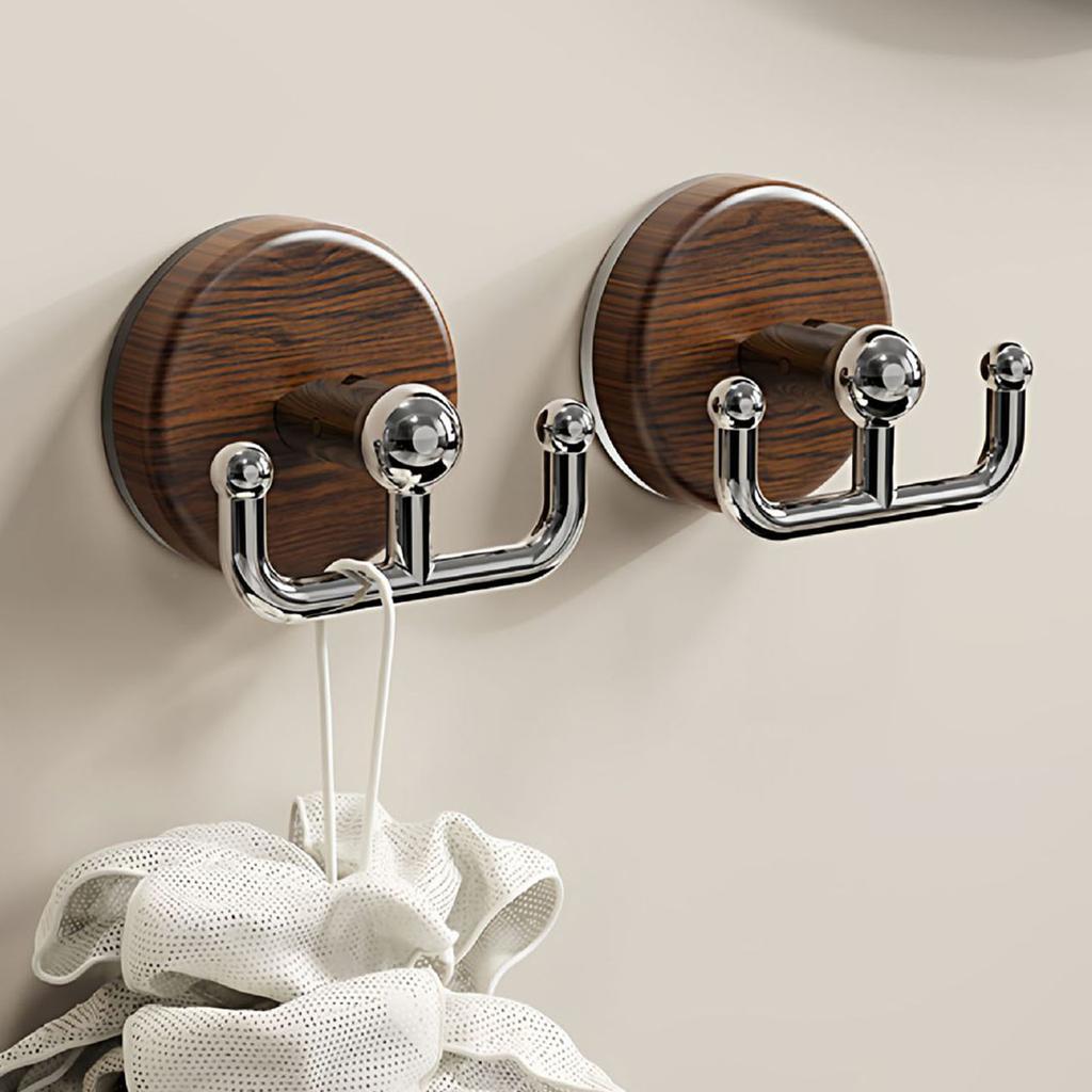 Nordic Style Double-ended Hook Suction Cup Key Towel Organizer Holder Punch Bathroom Kitchen Space Saving Storage Rack