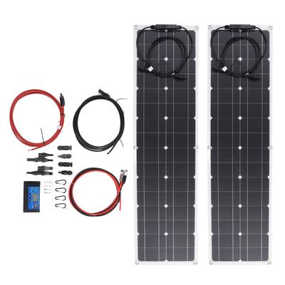 Solar Panel Kit Anti Oxidation Overload Protection 50W Solar Power System Kit for RV Charging