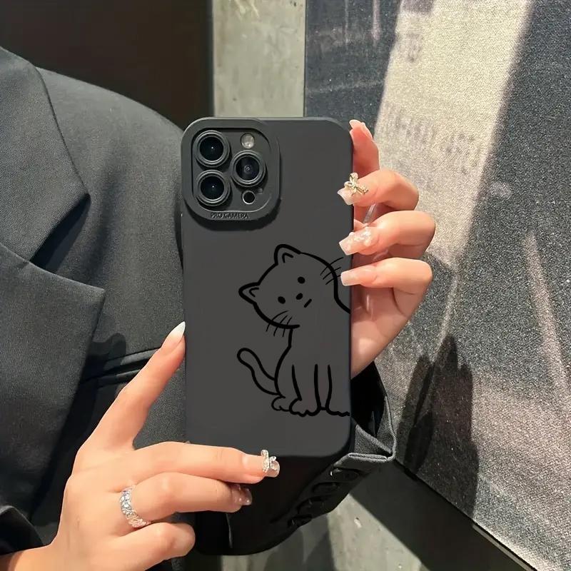 Cute Couple Cats Silicone Soft Phone Case For Samsung Galaxy S25 S24 S23 S22 S21 Ultra Plus FE A06 A26 A32 A33 A56 A34 A54 Cover